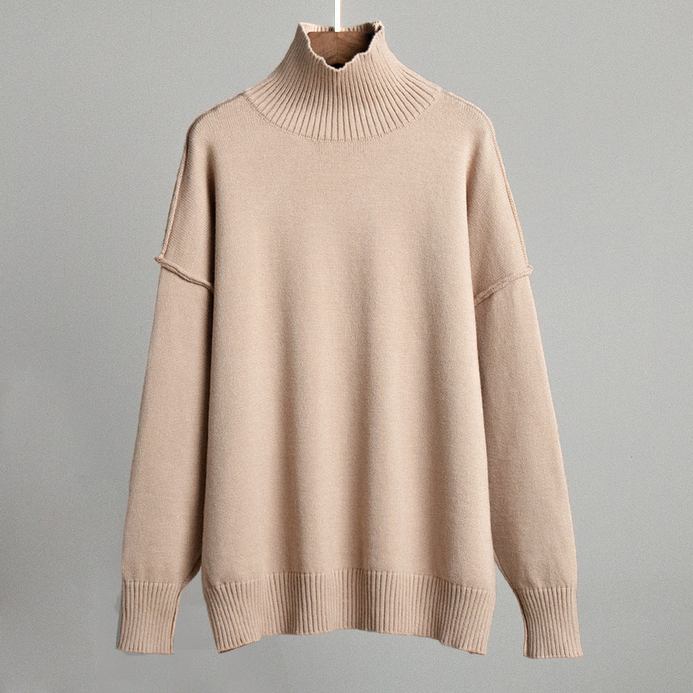 Ladies Trendy Turtleneck Pullover Chic und Stil