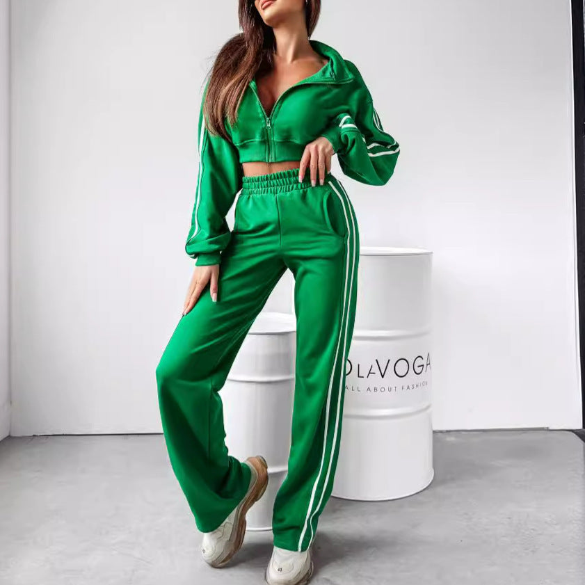 Sport leisure set for women with short jacket and comfortable pants Chic and Style