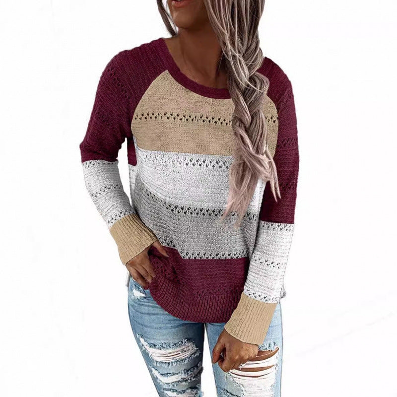 Pull en tricot léger à rayures pour femmes Chic und Stil
