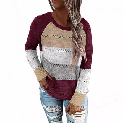 Pull en tricot léger à rayures pour femmes Chic und Stil