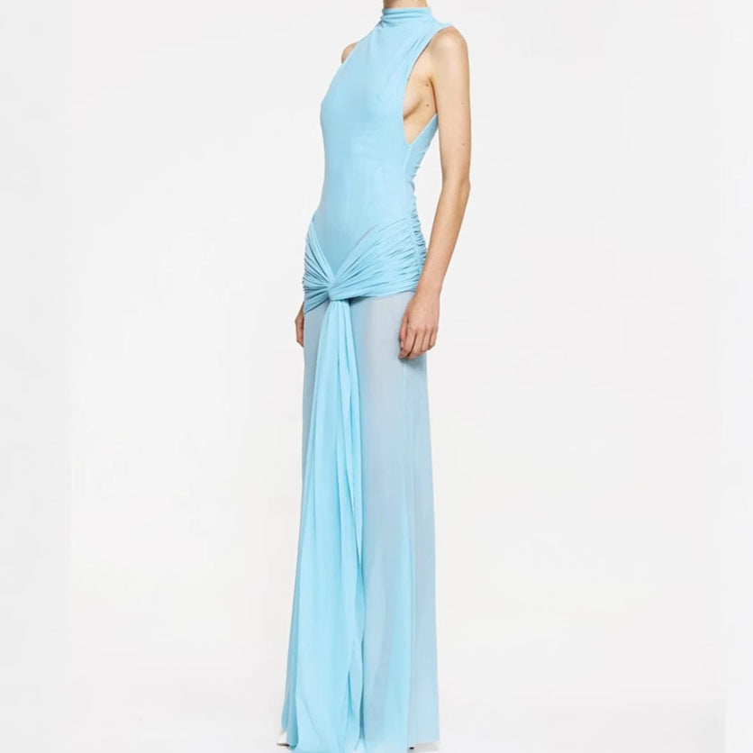 Robes maxi élégantes pour femmes avec des détails de drapés créatifs et une coupe ajustée Chic und Stil