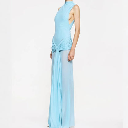 Robes maxi élégantes pour femmes avec des détails de drapés créatifs et une coupe ajustée Chic und Stil