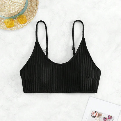 Dames Bralette Rib Sans Coutures Chic und Stil