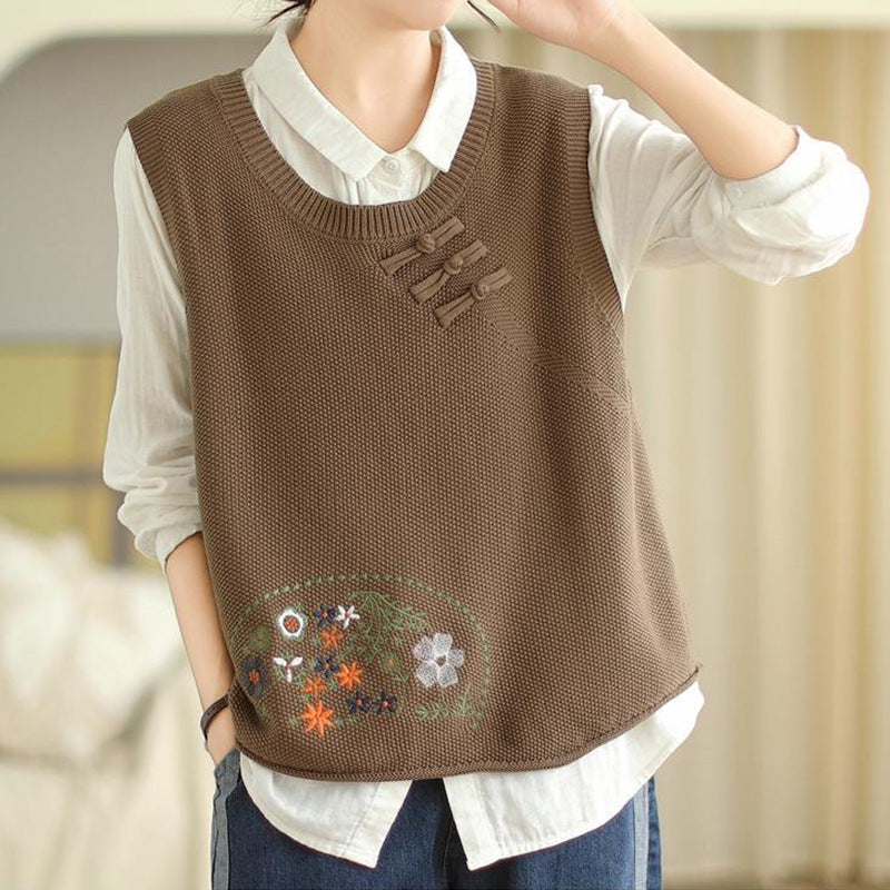 Pull en tricot pour femmes avec broderie décorative Chic und Stil