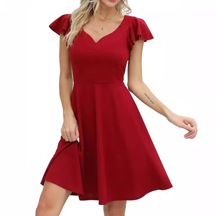 Robe A-ligne femme avec détails volants Chic und Stil