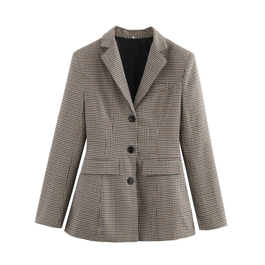 Dames blazer à carreaux Chic und Stil
