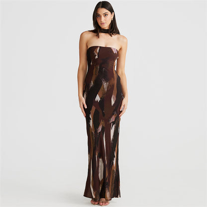 Dames Robe de soirée élégante et ajustée sans bretelles Design Chic und Stil
