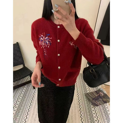 Dame cardigan avec motif artistique Chic und Stil