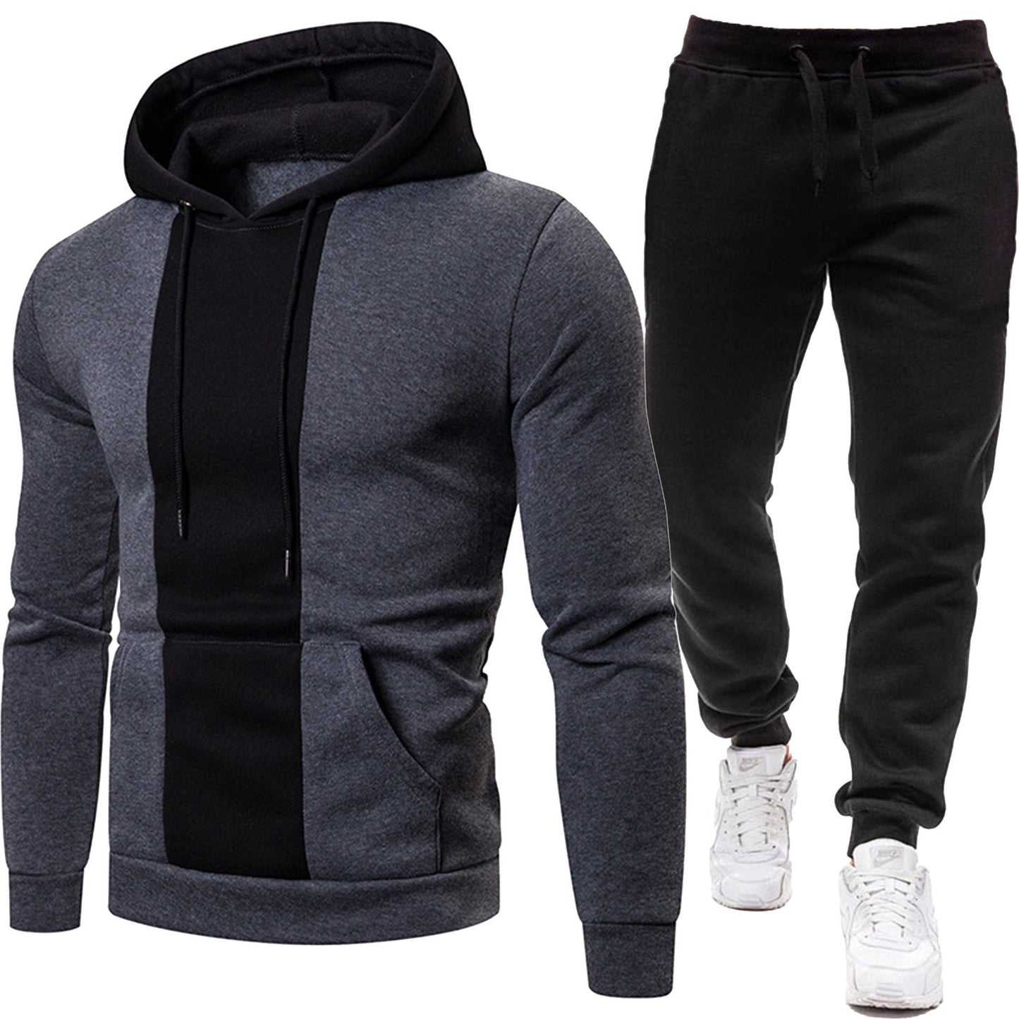 Sporty hoodie for men and chic jogging pants