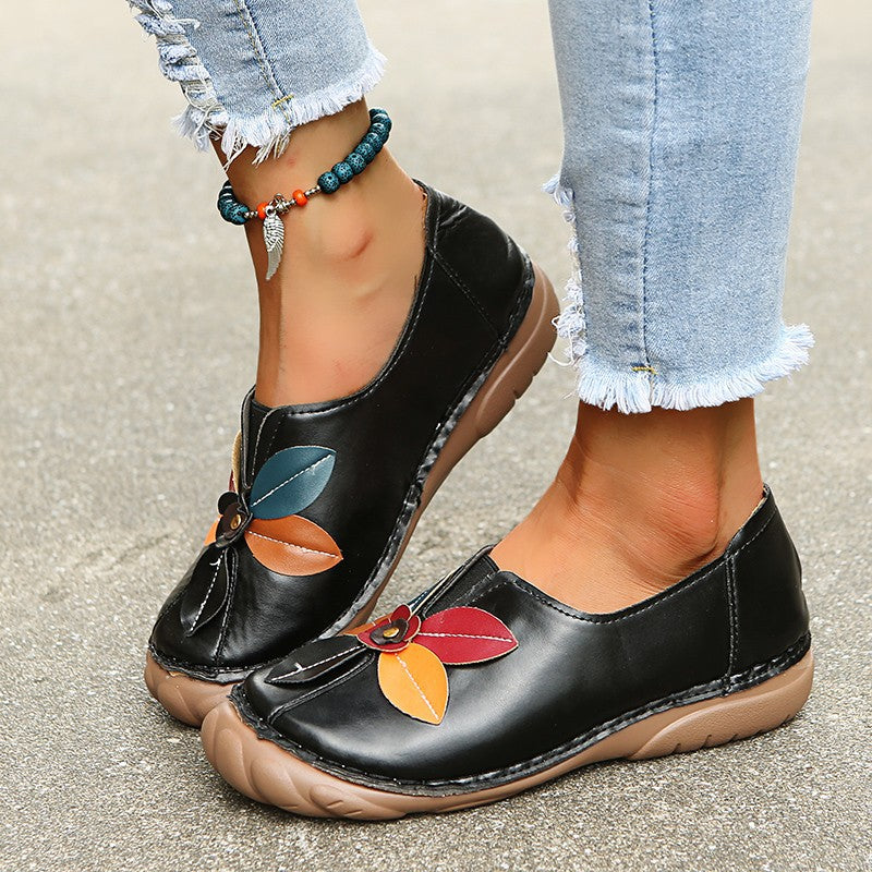 Ballerines confortables pour femmes avec design floral et bande élastique Chic und Stil