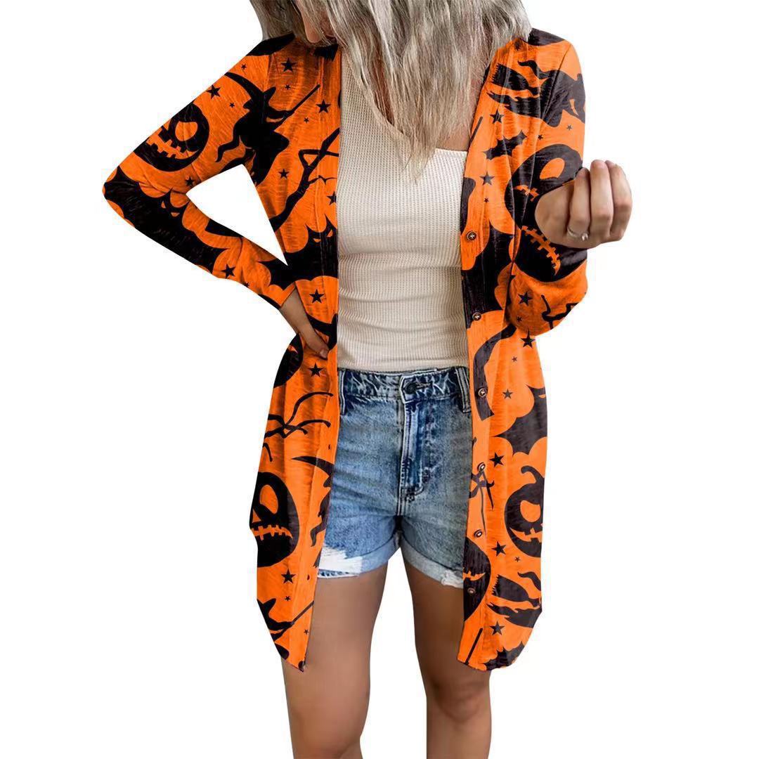 Blouse à manches longues pour femmes avec motif animal et fermeture à boutons Chic und Stil