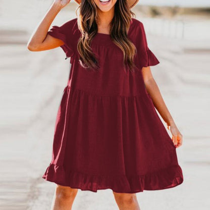 Robe à volants en couches Chic und Stil pour femmes