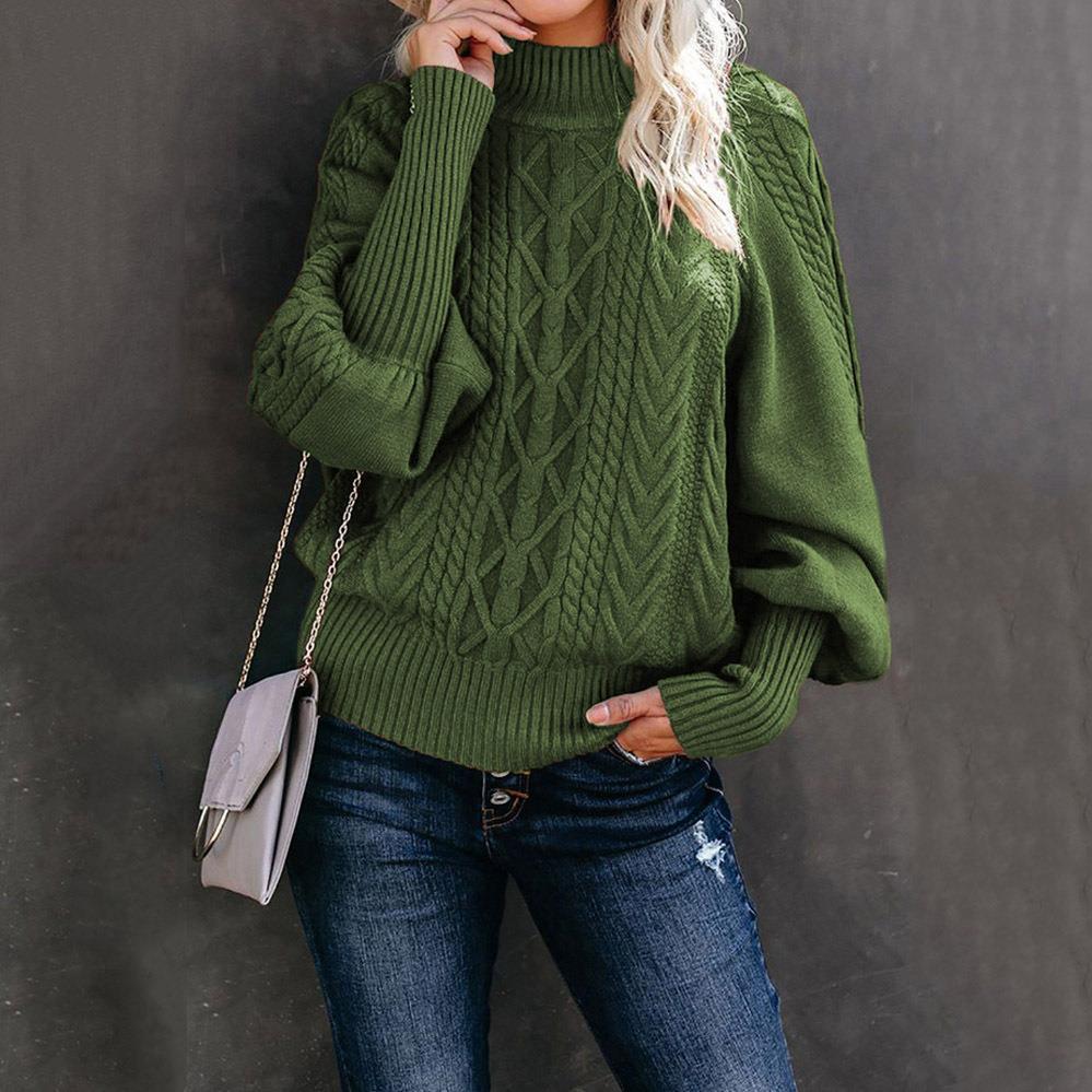 Pull en tricot pour femmes avec col haut et design texturé Chic und Stil
