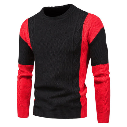 Pull en tricot élégant pour homme avec des détails colorés créatifs et un motif en torsades Chic und Stil