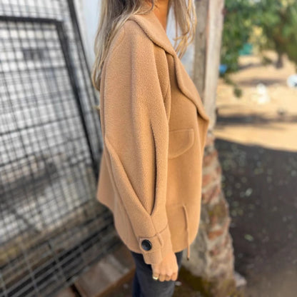 Dames confortable veste en laine surdimensionnée Chic und Stil