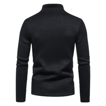 Sporty pull for men with a modern high collar and practical zip details Chic and Style