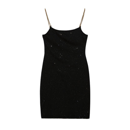 Femmes robe nuisette Chic und Stil ornée de strass scintillants
