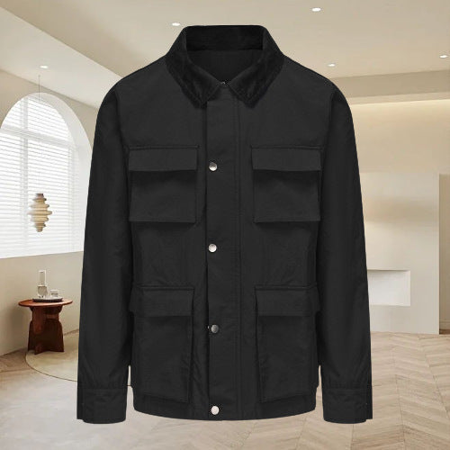 Functional utility jacket for men with practical pockets Chic and Style