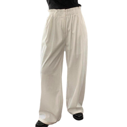 Wide chino pants for women with elastic waistband and side pockets Chic and Style