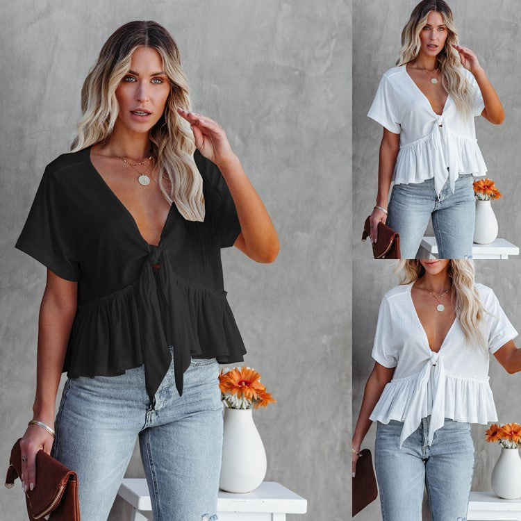 Chemisier pour femmes avec une coupe décontractée et des fronces Chic und Stil