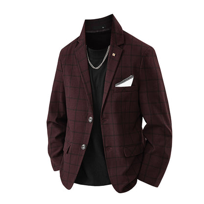 Blazer élégant pour hommes avec un design à carreaux et une fine doublure intérieure Chic und Stil