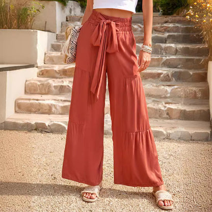 Loose jersey pants for women with tie waist Chic and Style