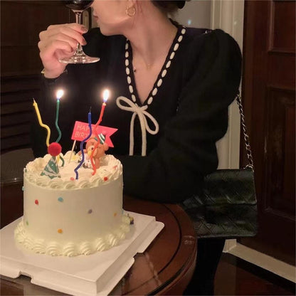 Ladies soft pullover with contrasting buttons and elegant details Chic and Style