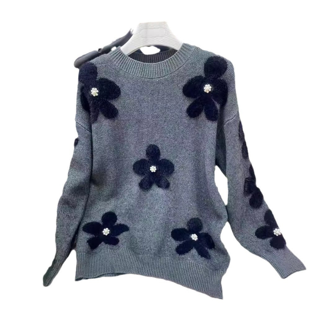 Pull en tricot douillet pour femme avec accents de perles Chic und Stil