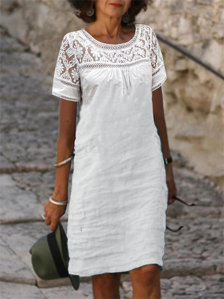 Robe A-line brodée pour femmes Chic und Stil