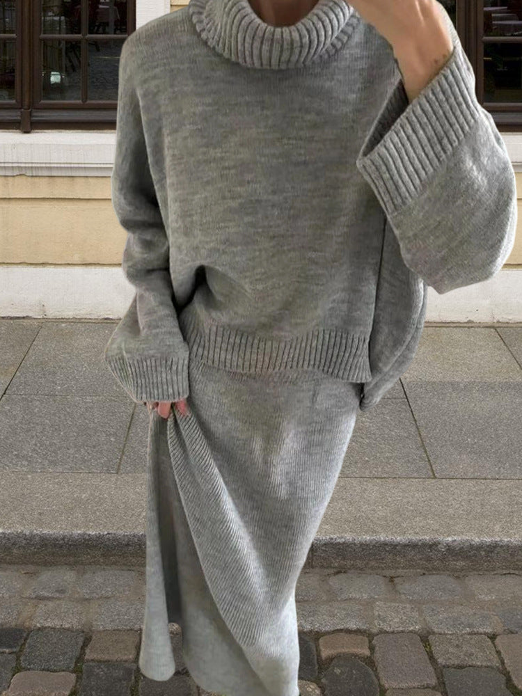 Pull en maille oversized pour femmes avec col montant et coupe décontractée Chic und Stil