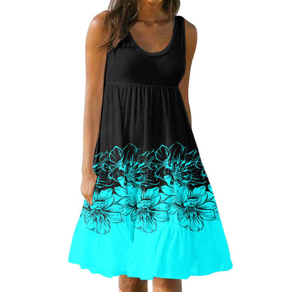 Dames Robe A-Lignes Florale Fluide Chic und Stil