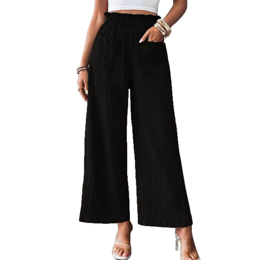 Loose linen pants for women with elastic waist and practical pockets Chic and Style