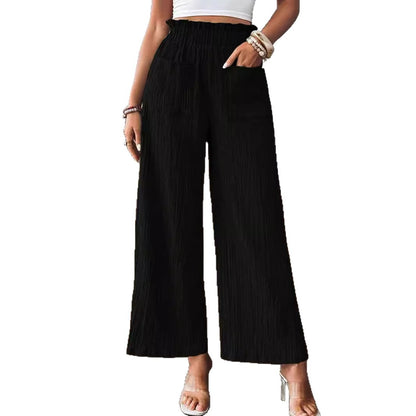 Loose linen pants for women with elastic waist and practical pockets Chic and Style