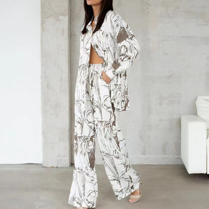 Women Elegant and Casual Blouse-Pants Combination Chic and Style