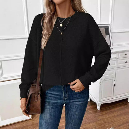 Femme Pull oversized confortable et stylé à manches longues Chic und Stil