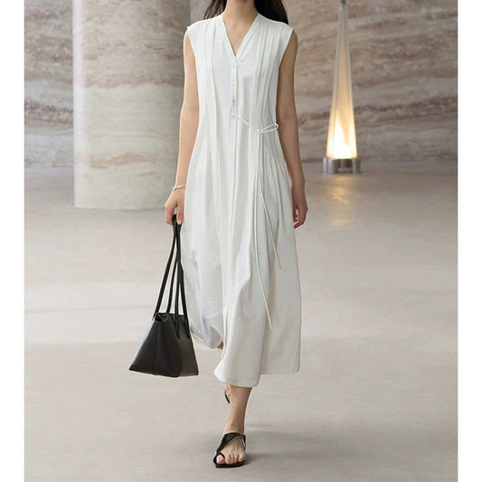 Robe chemise maxi femme avec ceinture ajustable Chic und Stil
