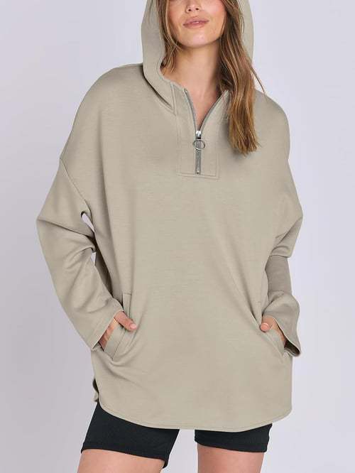 Chemise à capuche pour dames avec fermeture éclair et poches Chic und Stil
