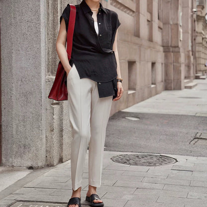 Chemise à boutons superposée décontractée pour femmes Chic und Stil