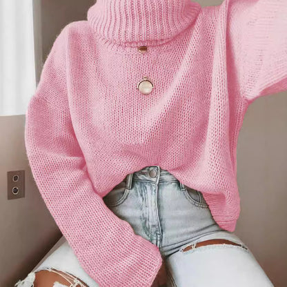 Pull en tricot pour femmes avec col montant et coupe décontractée Chic und Stil