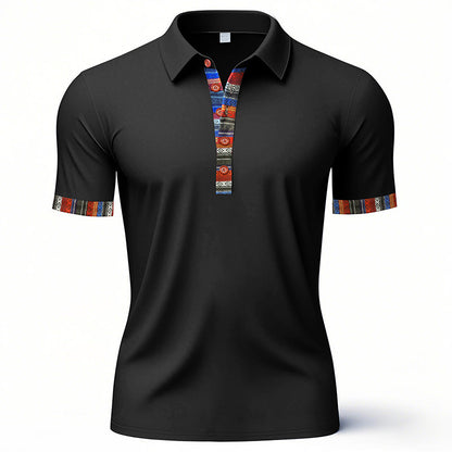 Hommes Polo-Shirt avec col coloré et aspect structuré Chic und Stil