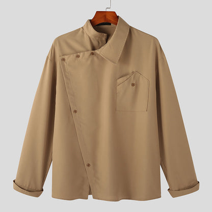 Veste de chef pour hommes avec col montant moderne et poche poitrine pratique Chic und Stil