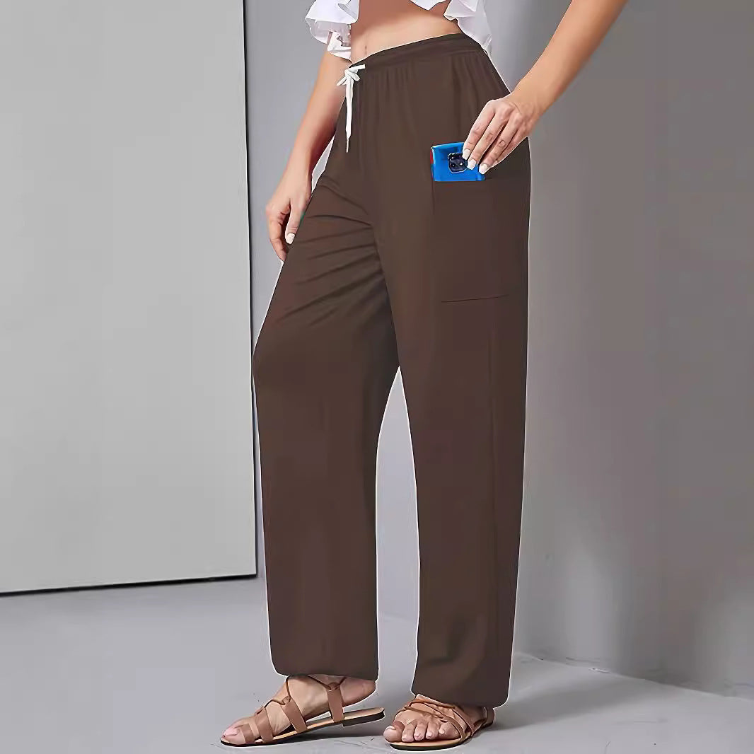 Women Lounge Pants with Drawstring Chic and Stylish Casual Fit