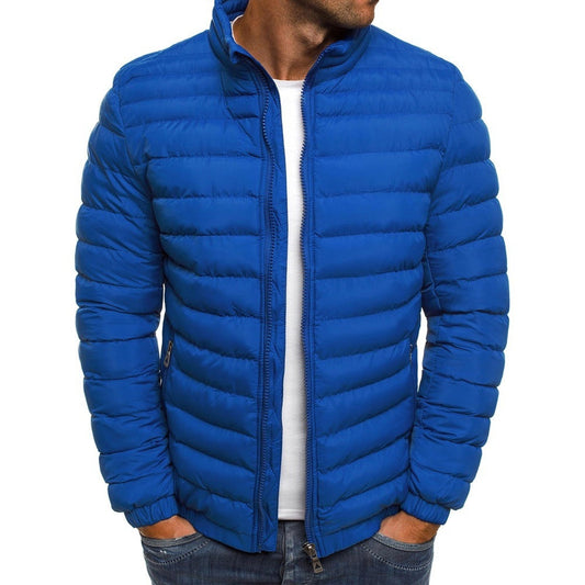 Men's lightweight quilted jacket with high collar and functional pockets Chic und Stil