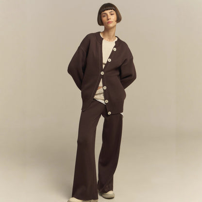 Comfortable oversized sweater set for women and casual palazzo pants Chic und Stil