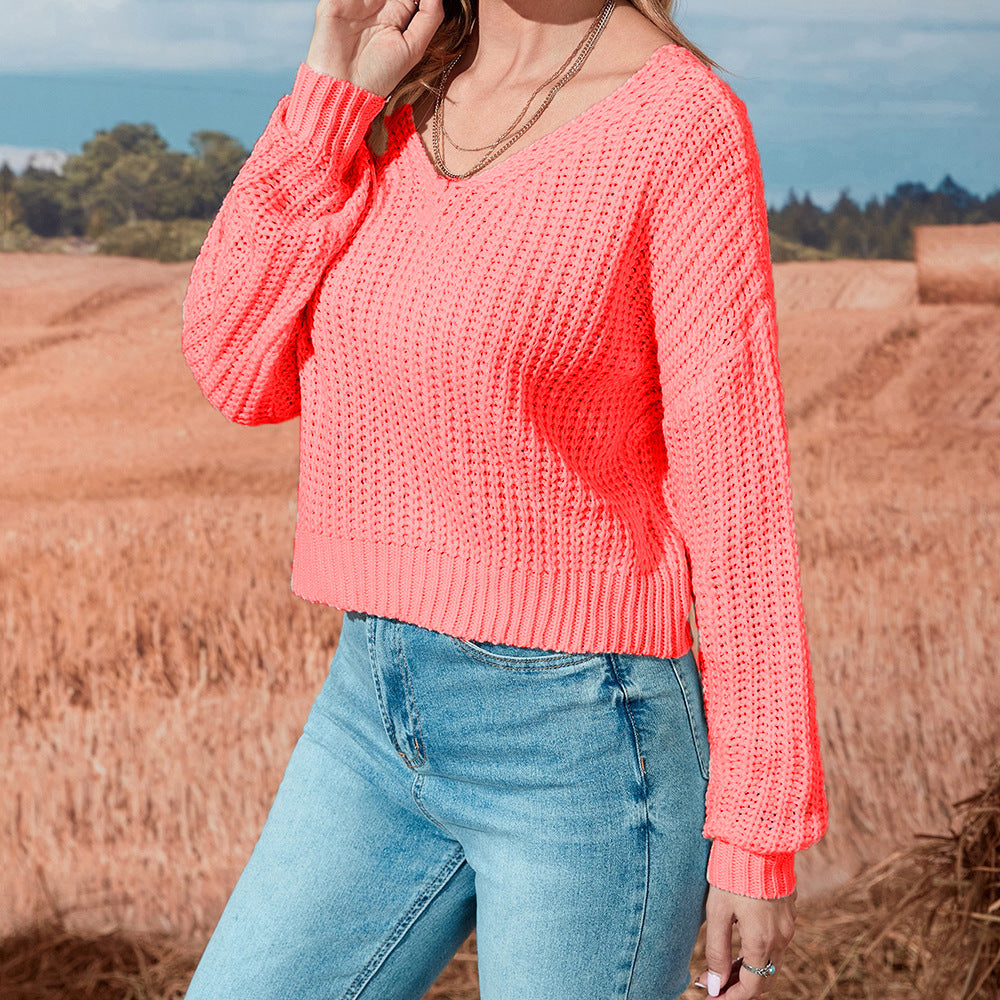 Pull en tricot ouvert décontracté pour femmes Chic und Stil