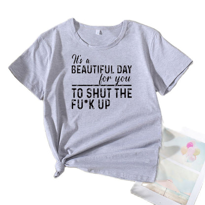 T-shirt graphique décontracté pour femmes Chic und Stil 1751262072