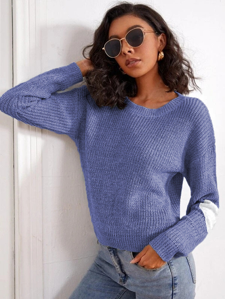 Pull en gros tricot pour femmes avec détail de manche à la mode Chic und Stil