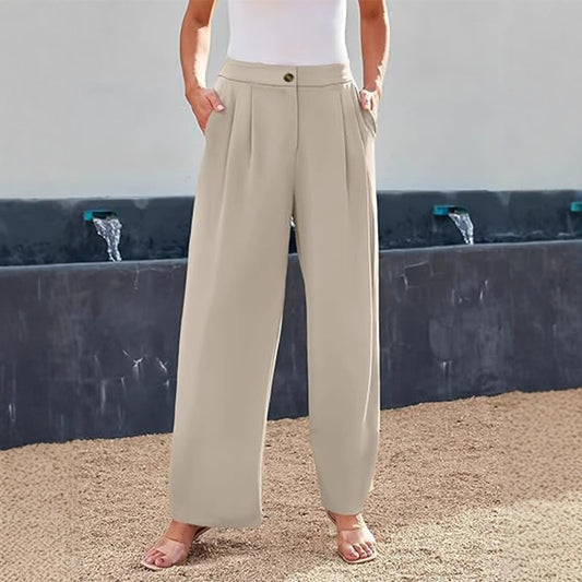 Pantalon taille haute élégant et décontracté pour femmes avec poches pratiques Chic und Stil