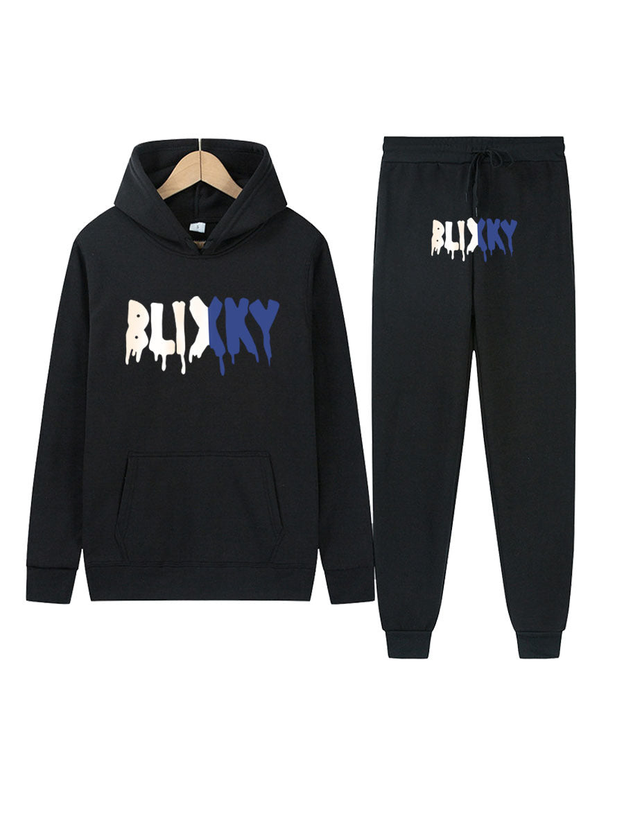 Women's hoodie and jogger pants set in a chic streetwear urban style