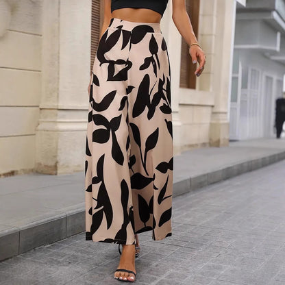 Elegant puffy pants for women with chic floral pattern print and style